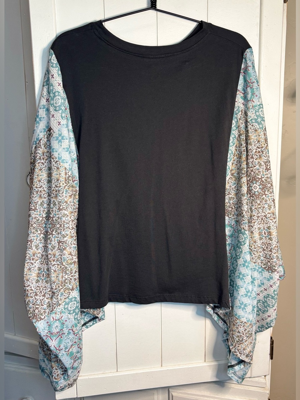 Zutter Free Bird America Graphic Sheer Boho Kaftan Top M - Picture 7 of 9